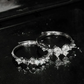 Silver Sweetheart Bow 2-Piece Matching Ring Set for Women