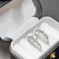 Silver Sweetheart Bow 2-Piece Matching Ring Set for Women