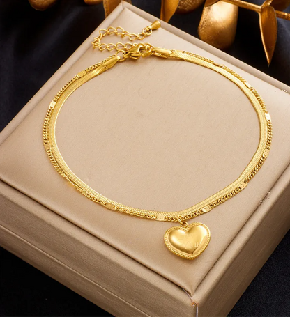 Women's Gold-Tone Matte & Mirror Finish Butterfly Charm Anklet