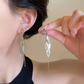 Women’s Silver-Tone Bow Heart Gem & Star Pendant Earrings – 925 Silver Posts