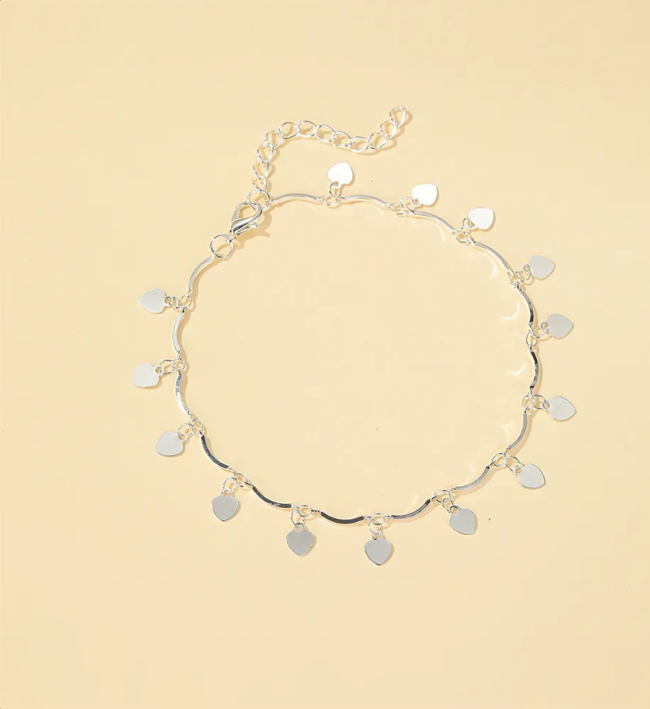 Women’s Silver-Tone Snake Chain Anklet – Minimalist Adjustable Foot Jewelry