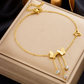 Women’s Gold-Tone EKG Heartbeat Heart Anklet – Minimalist Titanium Steel Jewelry