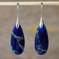 Women’s Natural Stone Teardrop Drop Earrings – Boho Mosaic Jewelry