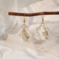 Women’s Floral Petal & Faux Pearl Drop Earrings – 925 Silver Posts