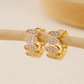 Gold Heart Hollow Zircon Hoop Earrings for Women – Elegant Brass Jewelry