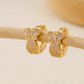 Gold Heart Hollow Zircon Hoop Earrings for Women – Elegant Brass Jewelry