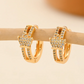 Gold Heart Hollow Zircon Hoop Earrings for Women – Elegant Brass Jewelry