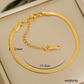 Gold Plated 3mm Polished Snake Chain Anklet for Women – Minimalist Stainless Steel Jewelry