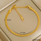 Gold Plated 3mm Polished Snake Chain Anklet for Women – Minimalist Stainless Steel Jewelry