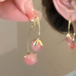 Gold Multi-Layer Claw Zirconia Stud Earrings for Women – Elegant 925 Silver Post Jewelry