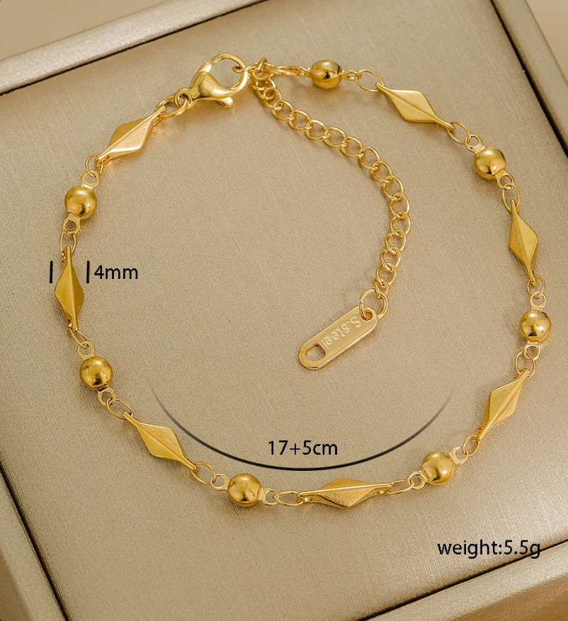 Gold Plated 3mm Polished Snake Chain Anklet for Women – Minimalist Stainless Steel Jewelry