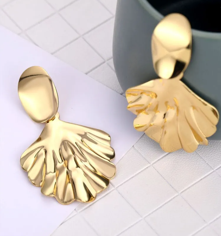 Women’s Geometric Statement Drop Earrings – Gold & Silver Tone Assorted Styles