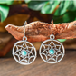Women’s Antique Silver-Tone Faux Turquoise Drop Earrings – Boho Vintage Jewelry