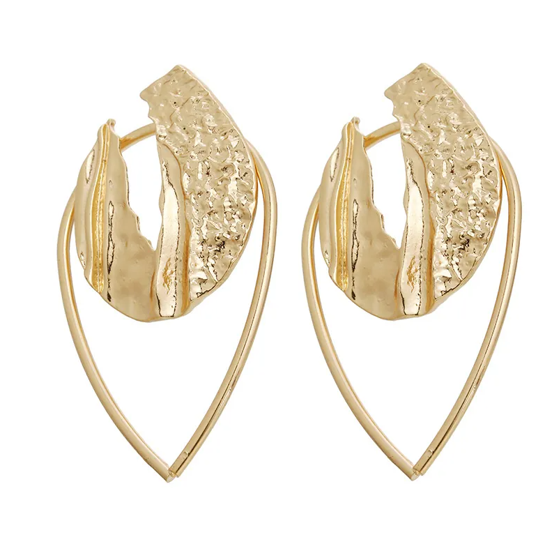 Women’s Geometric Statement Drop Earrings – Gold & Silver Tone Assorted Styles
