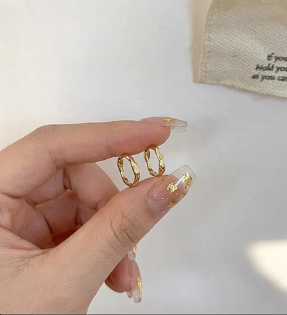 Gold Neo-Chinese Chalcedony Drop Earrings for Women – Elegant Vintage Jewelry
