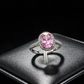 Gold Oval White Rhinestone Ring for Women – Elegant Vintage Statement Jewelry
