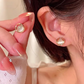Gold Neo-Chinese Chalcedony Drop Earrings for Women – Elegant Vintage Jewelry
