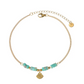 Natural Beaded Shell Anklet – Gold Beach Titanium Steel Anklet