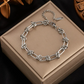 Silver Knotted Chain Bracelet for Men & Women – Stainless Steel Hip Hop Jewelry