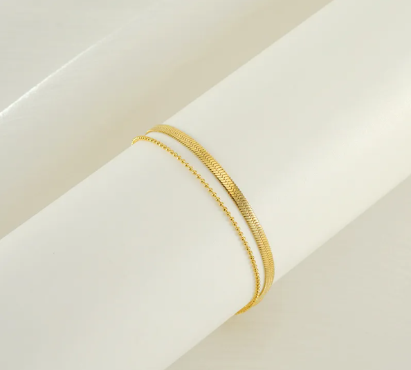 Women's 18K Gold Plated Titanium Steel Anklet