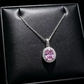 Gold Oval White Rhinestone Pendant Necklace for Women – Elegant Vintage Jewelry