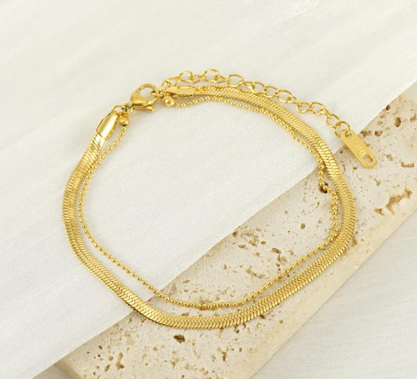 Women's 18K Gold Plated Titanium Steel Anklet