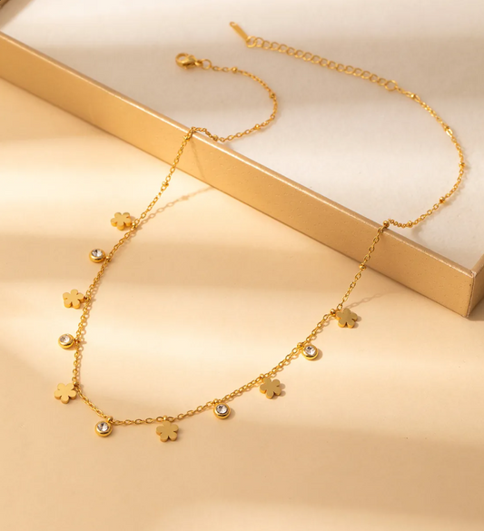 Gold Plated Sun Pendant Necklace for Women – Elegant Stainless Steel Celestial Jewelry