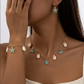 Blue Starfish & Shell Gold Plated Jewelry Set for Women – Ocean-Inspired Beach Jewelry