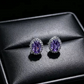 Gold Oval White Rhinestone Earrings for Women – Elegant Vintage Jewelry