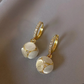 Opal Drop Hoop Earrings for Women