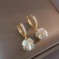 Opal Drop Hoop Earrings for Women
