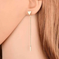 Minimalist Triangle Tassel Drop Earrings for Women
