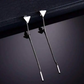 Minimalist Triangle Tassel Drop Earrings for Women