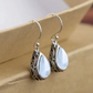 Red Vintage Water Drop Hook Earrings for Women – Antique Filigree Dangle Jewelry