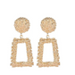 Women’s Geometric Statement Drop Earrings – Gold & Silver Tone Assorted Styles