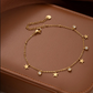 Women's Gold-Plated Titanium Steel Pentagram Star Anklet with Zircon