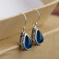 Red Vintage Water Drop Hook Earrings for Women – Antique Filigree Dangle Jewelry