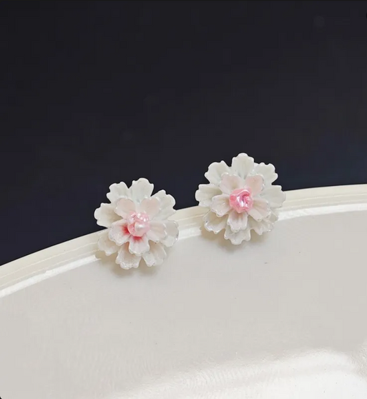 Floral Stud Earrings – Sweet Korean Style
