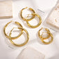 30/40/50Mm Circle Hoop Earrings for Women, Classic Stainless Steel 18K Gold Plated Minimalist Jewelry Hypoallergenic