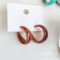 Large C-Shaped Transparent Acrylic Earrings New Design Geometric Hoop Earrings for Women Girls Jewelry Gifts