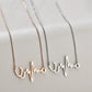 Sifisrri Stethoscope Heartbeat Gold Color Pendants Necklace Stainless Steel for Women Heart Love Valentine'S Day Jewelry Gift