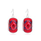 Patriotic American Flag Drop Earrings