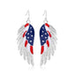 Patriotic American Flag Drop Earrings
