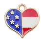 Patriotic USA Flag Charm Pendants for Jewelry Making