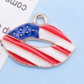 Patriotic USA Flag Charm Pendants for Jewelry Making