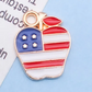 Patriotic USA Flag Charm Pendants for Jewelry Making