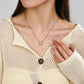 Women’s Gold-Plated Five-Petal Flower Necklace – Shell Inlay Stainless Steel Jewelry
