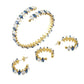 18K Gold-Plated Marquise Zircon Jewelry Set – Bracelet, Ring & Hoop Earrings