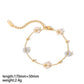 18K Gold-Plated Flower Jewelry Set – Necklace, Bracelet & Anklet with Colorful Beads
