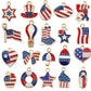 Patriotic USA Flag Charm Pendants for Jewelry Making